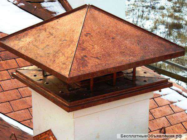 Изготовим колпаки на трубы