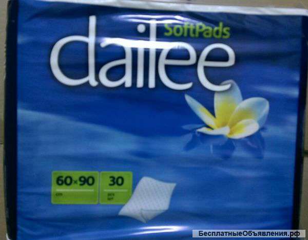 Одноразовые пеленки Dailee Plus soft pads 60x90 500 руб