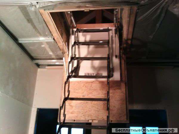 Установим мансардные окна и чердачные лестници любой сложности