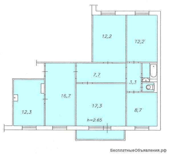 4 комнатная по ул. Взлетная