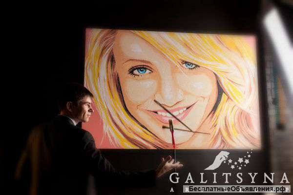 Танцующий художник, танцующее полотно в Орле