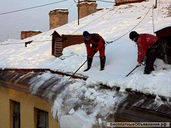 Уборка снега, Чистка крыш, Снегоуборщик