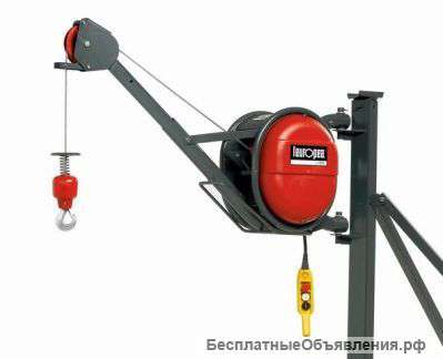 Подъем стройматериалов лебедкой