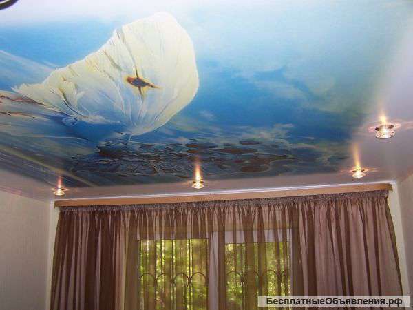 Установка натяжных потолков