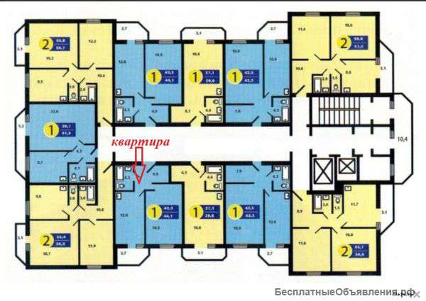 Прода 43 м2 под нежилое