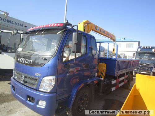 Бортовой грузовик Foton 4x2 с крановой установкой XCMG в наличии