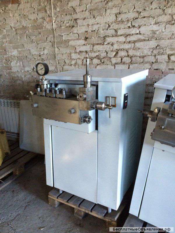 Гомогенизатор плунжерный, пр-ть 1250 л/час