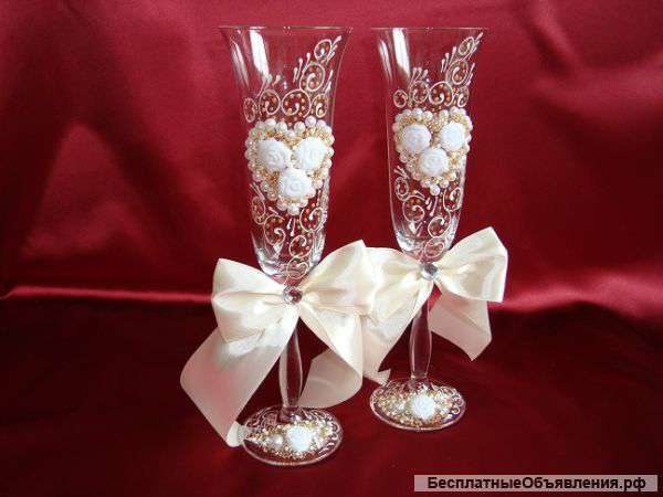 Свадебные бокалы для жениха и невесты