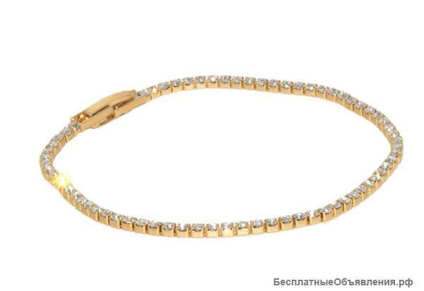 Браслет c золотым покрытием и кристаллами Swarovski