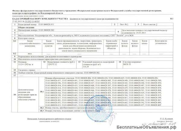 Участок продажа