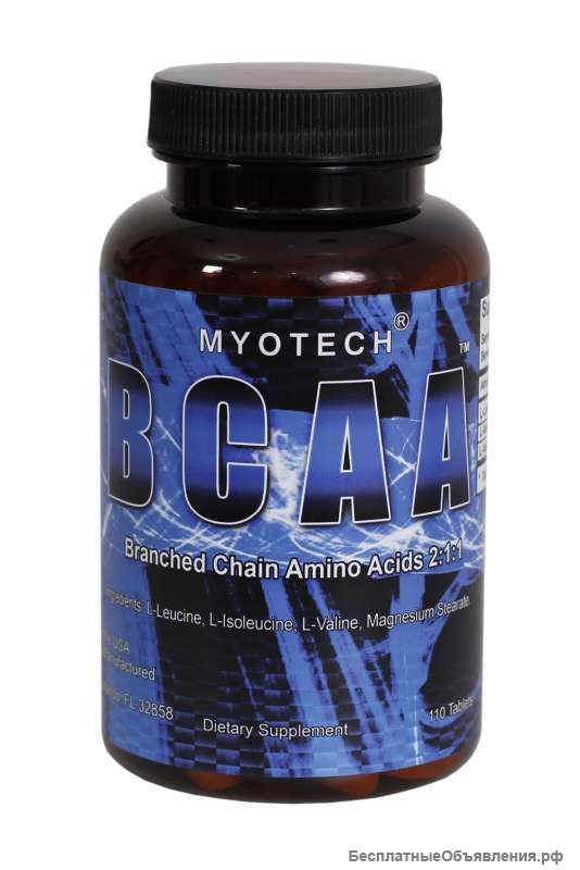 Незаменимые аминокислоты BCAA (55 порций) MyoTech llc usa