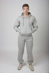 Спортивный мужской костюм-толстовка. Серый, с капюшоном