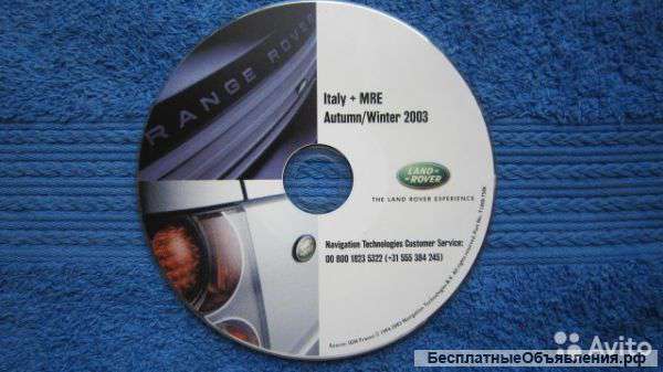 Карта Италии T1000-7588 Italy+MRE Autumn/Winter 2003 Range Rover Vogue 2002-2004