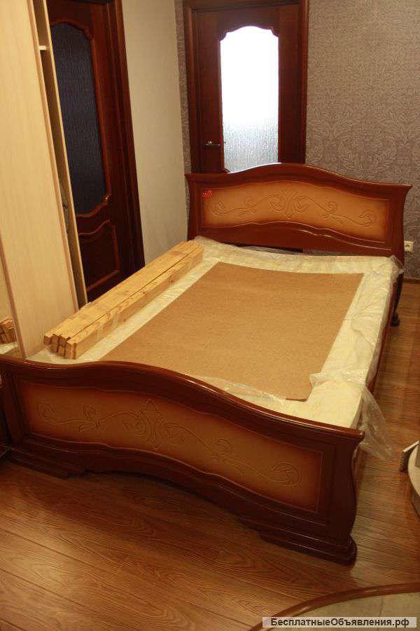 Кровать двуспальная из массива + матрас 1480х2070