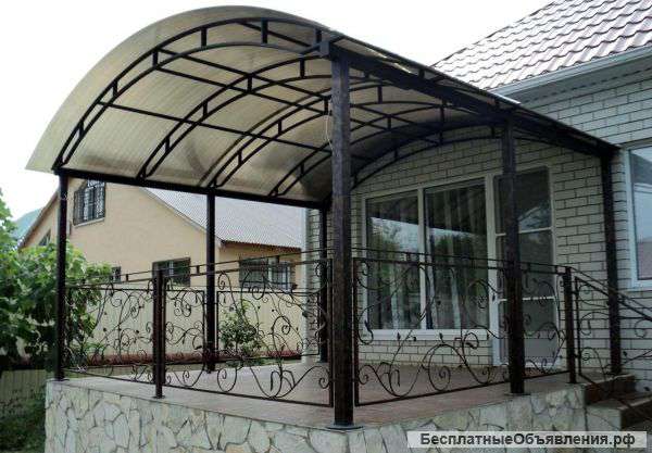 Современная и надёжная навесная крыша для крыльца, веранды, балкона