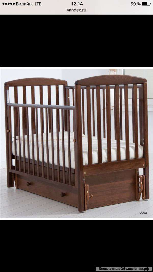 Детская кроватка Дашенька