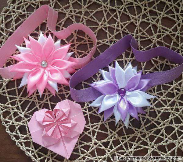 Повязочки и шапочки на девочку