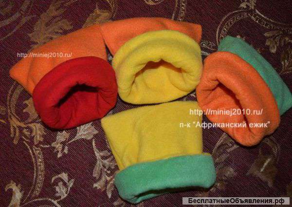 Флисовый мешочек и мягкий домик для ежика