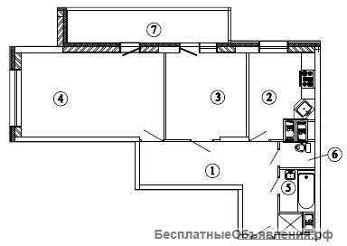 Квартира двухкомнатная