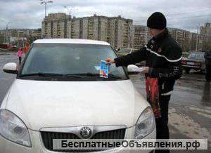 Расклейщики объявлений по этажам