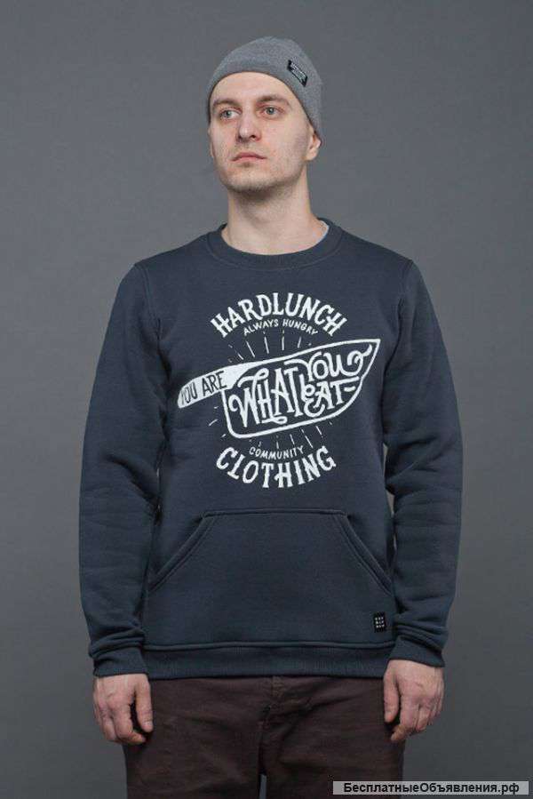 Свитшот HARD LUNCH Knife d.grey