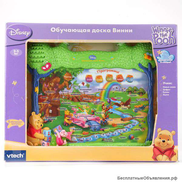 "Vtech" обучающая доска Винни на бат., 5 программ