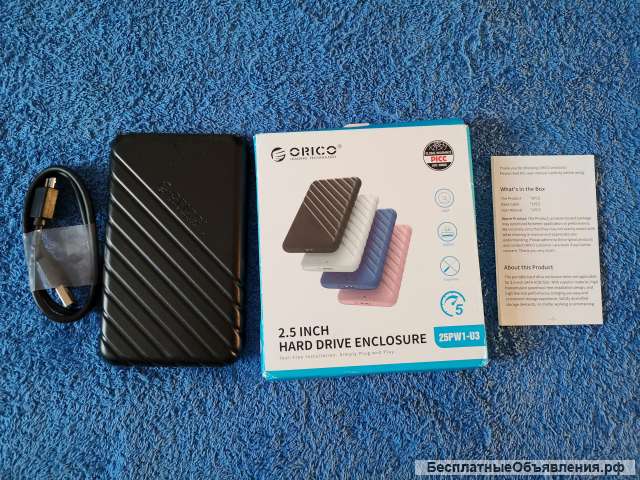 ORICO 25PW1-U3 Корпус для жесткого диска 2,5 дюйма USB3.0 SATA black usb3.0 5Gbps НОВЫЙ