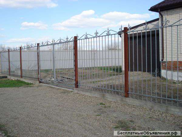 Забор с калиткой и воротами