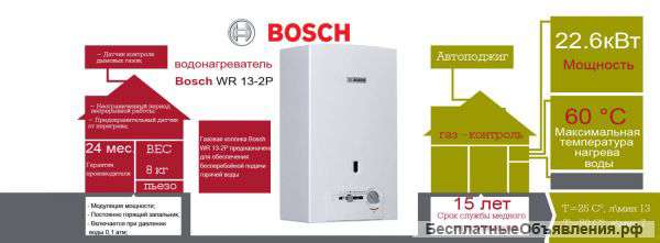 Водонагреватель Bosch WR 13-2P 23