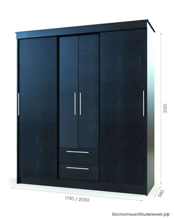 Объемный шкаф для большого количества вещей