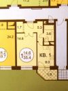 1-к квартира 35.4 м² на 17 этаже 17-этажного кирпичного дома