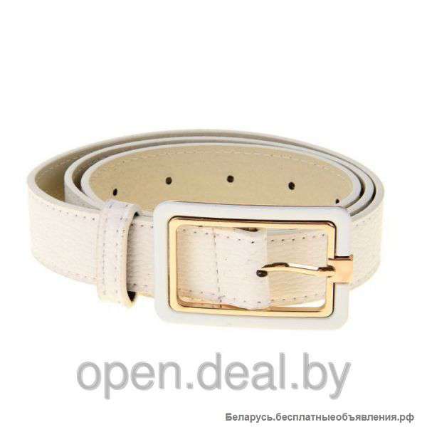 Ремень женский - Тиана - цвет белый