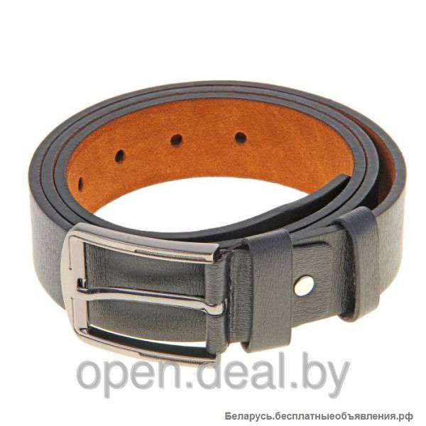 Ремень мужской - Ребристый - цвет чёрный