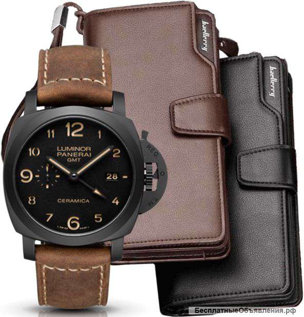 Комплект клатч Baellery Business + часы Luminor Panerai