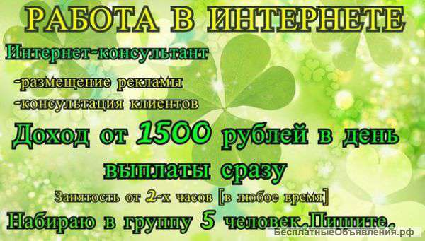 Интернет-консультант (не косметика)