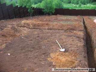 Копка земли, вспашка, земельные работы