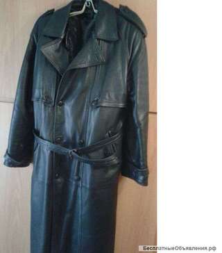 Мужское кожаное пальто черного цвета (ORSA By luciano)