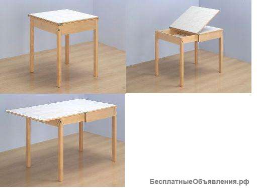 Стол обеденный раскладной с выдвижным подстольем (новый)