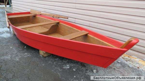 Лодка декоративная красная