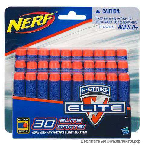 Hasbro Nerf Комплект 30 стрел для бластеров, 8