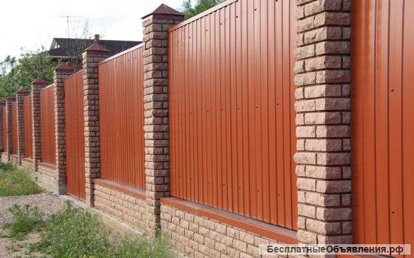 Заборы из профнастила Профессионально