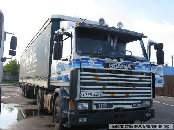 Skania+полуприцеп шторный