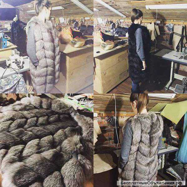 Жилеты из песца,чернобурки от производителя