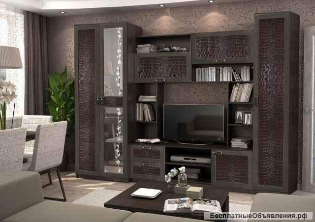 Стенка, гостиная "Аллегро вар.6 Caiman" (новая)