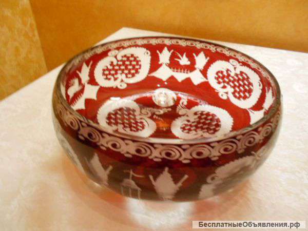 Ваза из чешского стекла