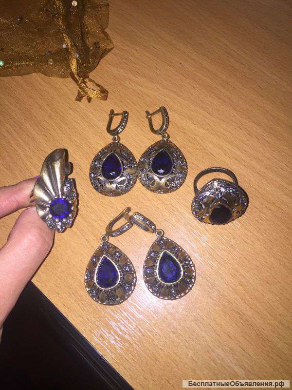 Серьги, кольца