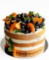 Naked cake с имбирем, медом и ягодами