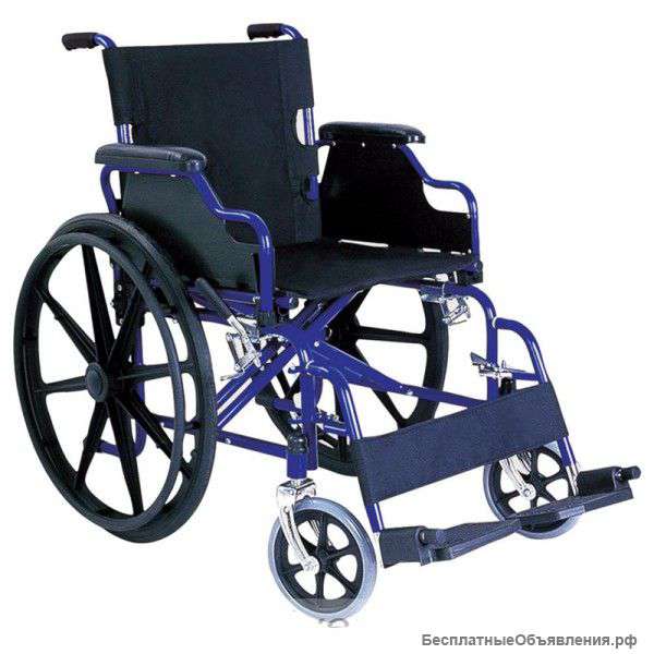 Кресло-коляска с откидными подлокотниками и съемными подножками, складная