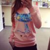 Розовый свитшот с котом