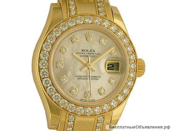 Купите женские часы rolex dategust pearlmaster по супер цене